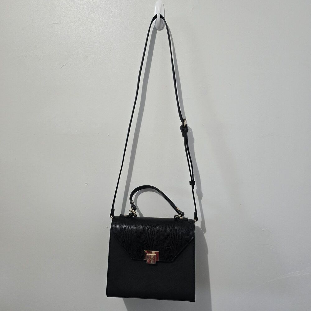 Dune London - Purse - Two-way Top Handle Snake Print Structured - Black - Picture 6 of 7